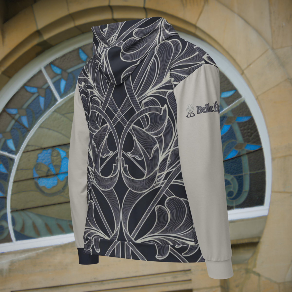 Gray Art Nouveau Zip Hoodie – Belle Époque