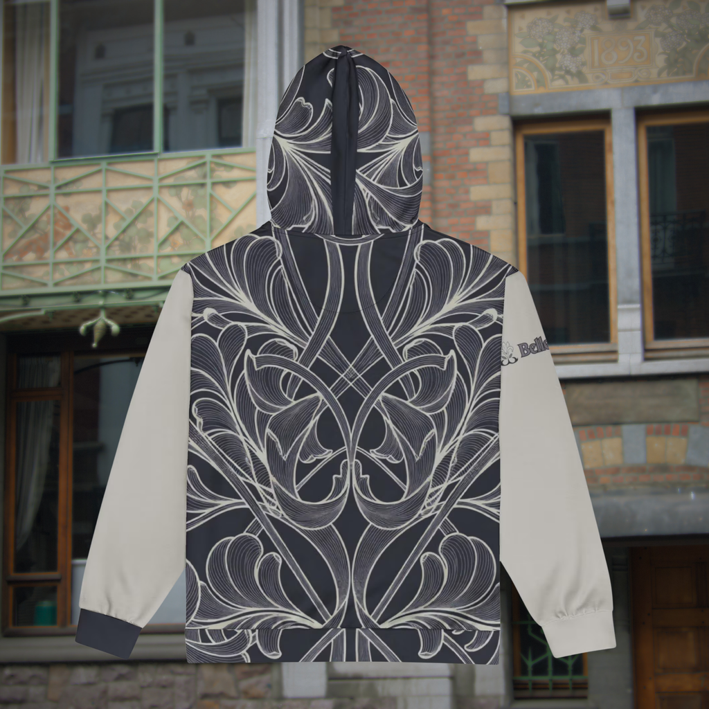 Gray Art Nouveau Zip Hoodie – Belle Époque