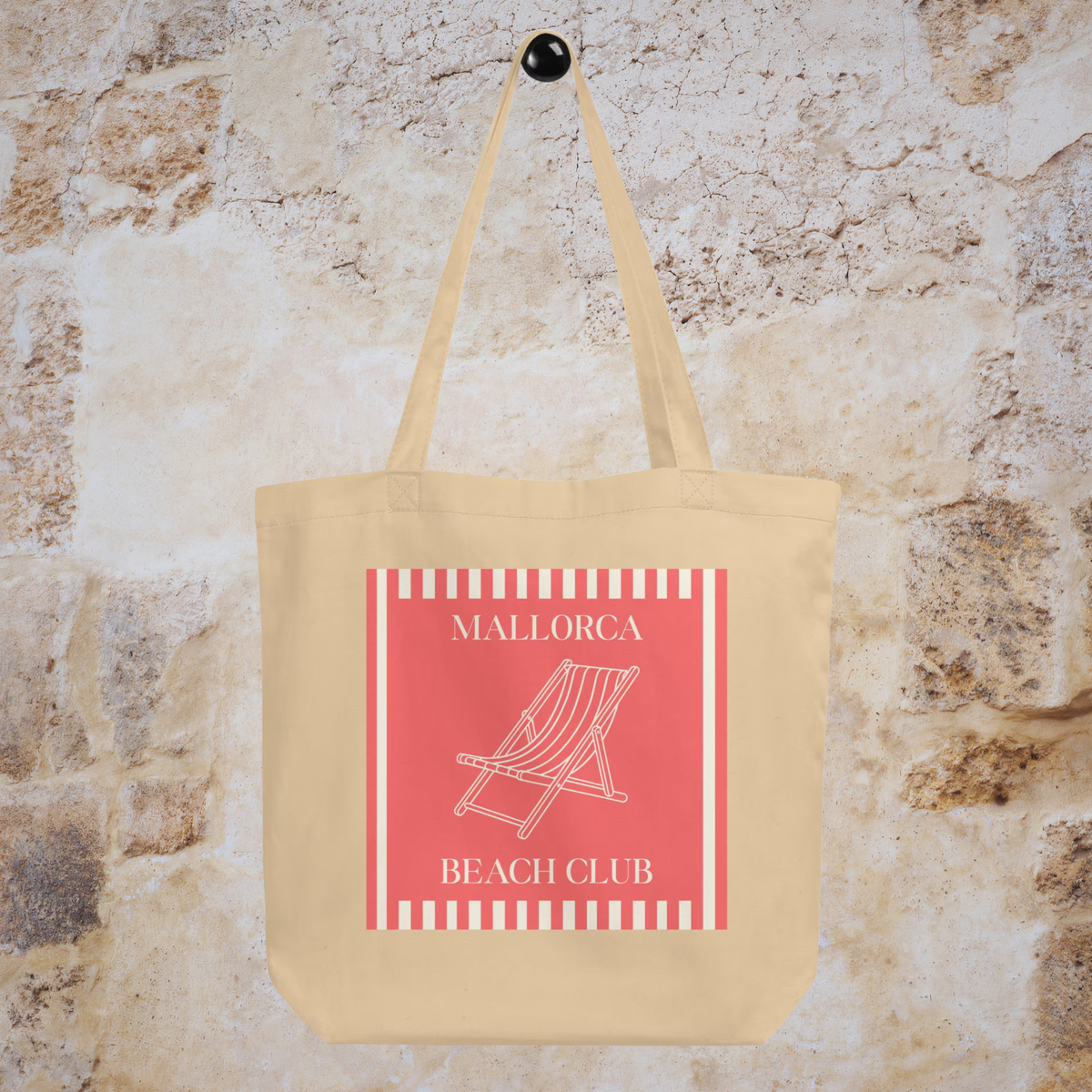 Mallorca Beach Club Organic Cotton Tote Bag