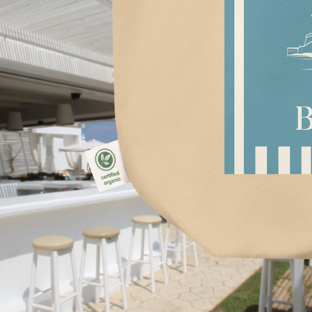 Monaco Beach Club Organic Cotton Tote Bag