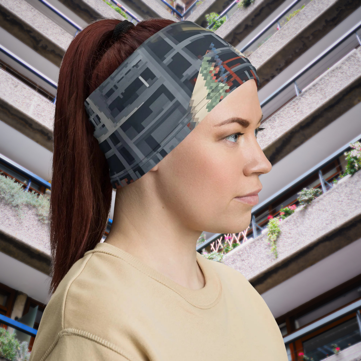 Urban Concrete 1 – Geometric Neck Gaiter