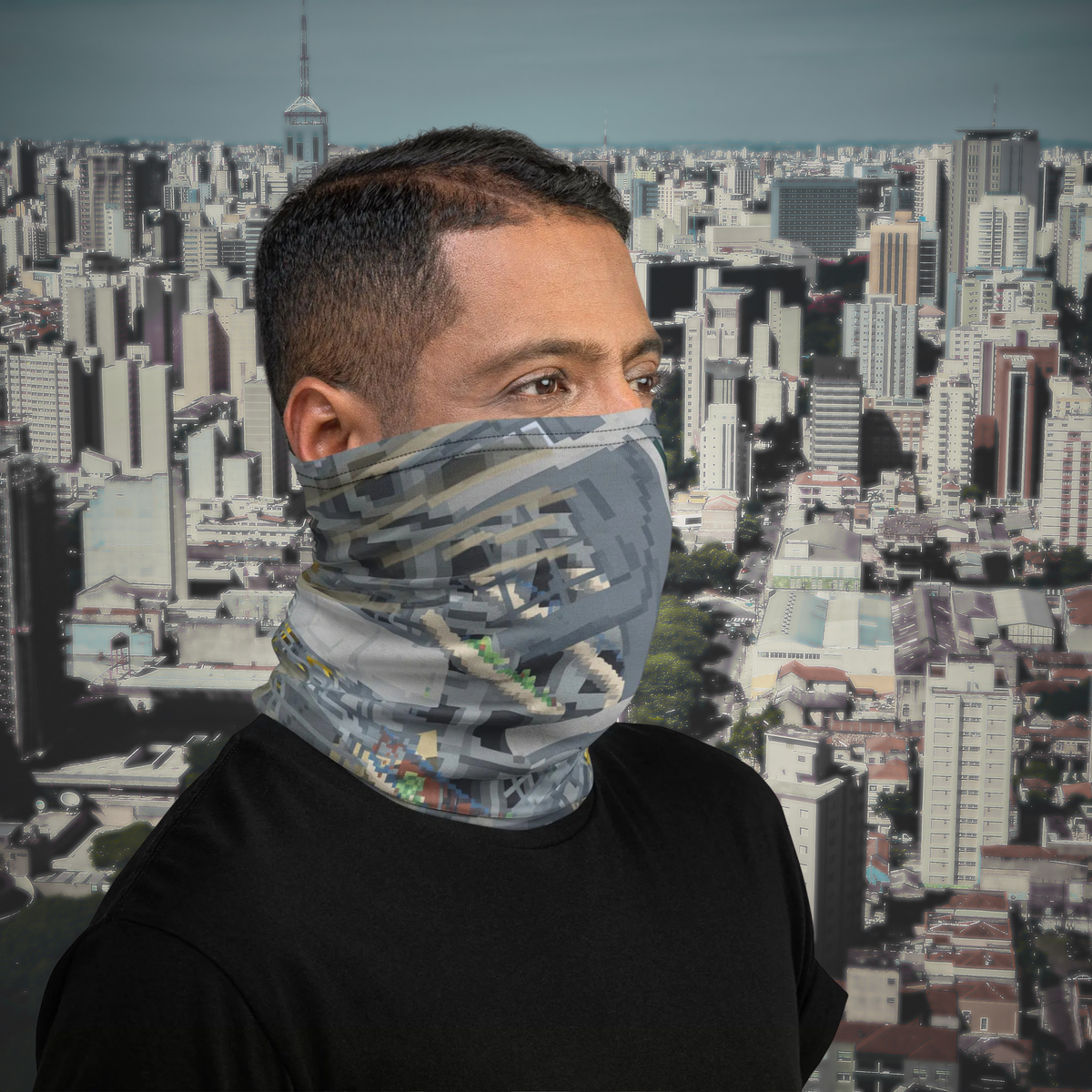 Urban Concrete 1 – Geometric Neck Gaiter